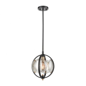 Oriah - 1 Light Mini Pendant in Modern/Contemporary Style with Mid-Century and Retro inspirations - 13 Inches tall and 10 inches wide