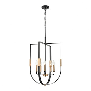 Heathrow - 5 Light Chandelier in Transitional Style with Luxe/Glam and Art Deco inspirations - 25 Inches tall and 20 inches wide