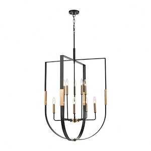 Heathrow - 10 Light 2-Tier Chandelier in Transitional Style with Luxe/Glam and Art Deco inspirations - 35 Inches tall and 28 inches wide - 921403