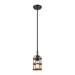Millville - 1 Light Mini Pendant in Transitional Style with Modern Farmhouse and Country/Cottage inspirations - 10 Inches tall and 5 inches wide