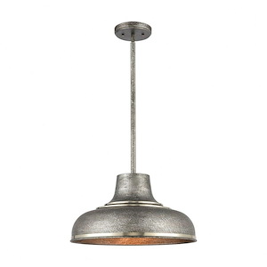 Kerin - 1 Light Pendant in Transitional Style with Urban/Industrial and Modern Farmhouse inspirations - 9 Inches tall and 16 inches wide