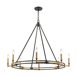 Talia - 8 Light Chandelier in Transitional Style with Eclectic and Urban/Industrial inspirations - 30 Inches tall and 38 inches wide