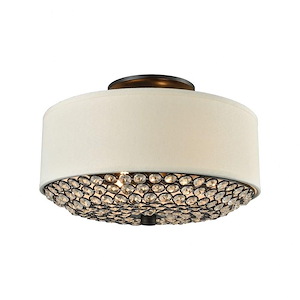 Webberville - 1 Light Semi-Flush Mount-8 Inches Tall and 12 Inches Wide
