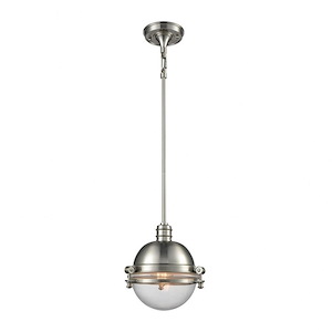 Riley - 1 Light Mini Pendant In Industrial Style-10 Inches Tall and 10 Inches Wide