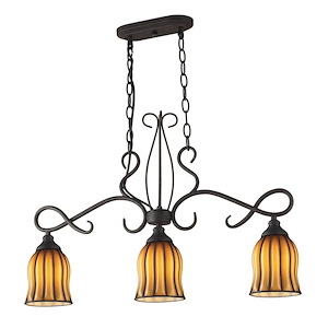 Phoenix - 3 Light Linear Chandelier-19 Inches Tall and 29 Inches Wide - 1303151