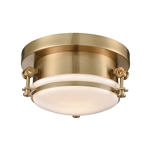 Riley - 1 Light Flush Mount in Transitional Style with Urban/Industrial and Mid-Century Modern inspirations - 5 Inches tall and 10 inches wide