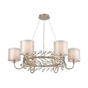 Asbury - 6 Light Chandelier In Traditional Style-10 Inches Tall and 34 Inches Wide