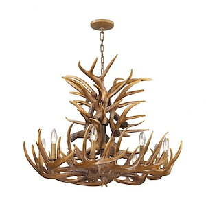 Elk - 9 Light Chandelier in Traditional Style with Country/Cottage and Nature/Organic inspirations - 24 Inches tall and 32 inches wide