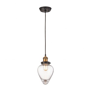 Bartram - 1 Light Mini Pendant in Modern/Contemporary Style with Retro and Art Deco inspirations - 12 Inches tall and 7 inches wide