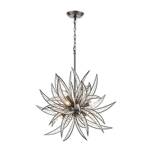Naples - 8 Light Chandelier in Modern/Contemporary Style with Coastal/Beach and Nature/Organic inspirations - 26 Inches tall and 26 inches wide