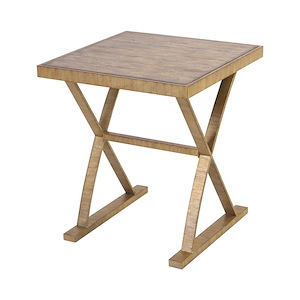 Better Ending - Transitional Style w/ ModernFarmhouse inspirations - Iron and Solid Pine Wood Accent Table - 25 Inches tall 22 Inches wide - 872803