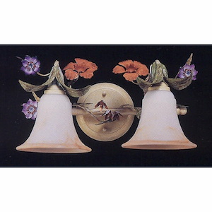 Blossom Pasture - 2 Light Wall Sconce-11 Inches Tall and 16 Inches Wide