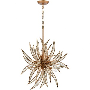 Naples - 8 Light Chandelier in Modern/Contemporary Style with Nature-Inspired/Organic and Luxe/Glam inspirations - 26 Inches tall and 26 inches wide