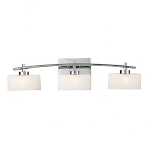 Eastbrook - 3 Light Bath Vanity in Modern/Contemporary Style with Art Deco and Luxe/Glam inspirations - 7 Inches tall and 29 inches wide