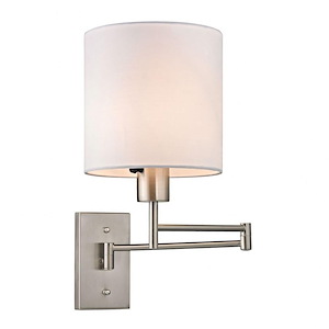 Carson - 1 Light Swingarm Wall Sconce in Transitional Style with Scandinavian and Retro inspirations - 13 Inches tall and 7 inches wide