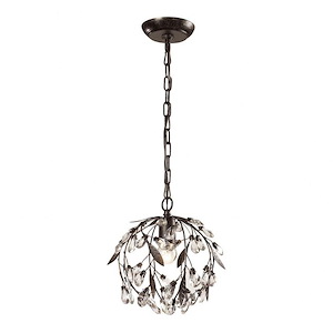 Circeo - 1 Light Mini Pendant in Traditional Style with Shabby Chic and Nature/Organic inspirations - 10 Inches tall and 10 inches wide