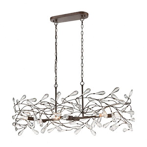 Crislett - 6 Light Chandelier in Traditional Style with Shabby Chic and Nature/Organic inspirations - 13 Inches tall and 43 inches wide - 881568
