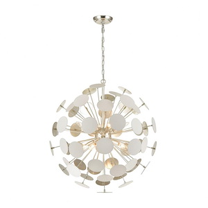 Modish - 8 Light Chandelier in Modern/Contemporary Style with Mid-Century and Luxe/Glam inspirations - 28 Inches tall and 28 inches wide