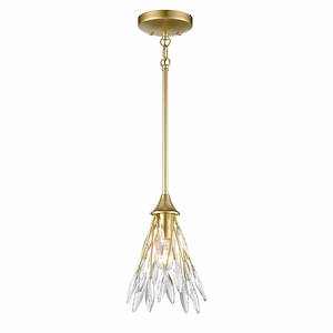 Flora Grace - 1 Light Mini Pendant In Traditional Style-11.75 Inches Tall and 7 Inches Wide