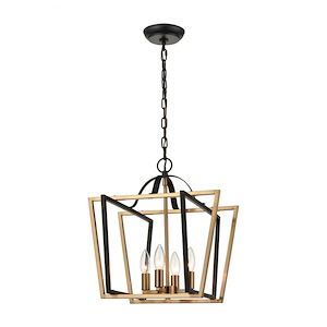 Bridgette - 4 Light Pendant in Modern/Contemporary Style with Luxe/Glam and Art Deco inspirations - 17 Inches tall and 16 inches wide