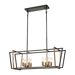 Bridgette - 8 Light Island in Modern/Contemporary Style with Luxe/Glam and Art Deco inspirations - 12 Inches tall and 36 inches wide