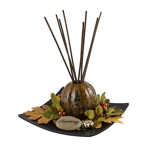 Autumn - Reed Garden In Traditional Style-4 Inches Tall and 7.5 Inches Wide