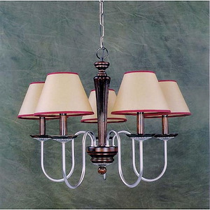 European Crafted - 5 Light Chandelier-19 Inches Tall and 26 Inches Wide - 1304192