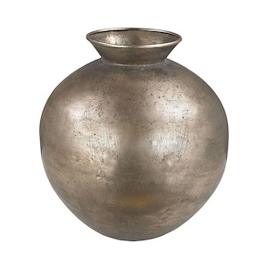 Bulbous - 10.2 Inch Metal Bulb Vase