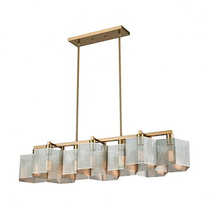 Compartir - 10 Light Chandelier in Modern/Contemporary Style with Urban/Industrial and Luxe/Glam inspirations - 8 Inches tall and 42 inches wide - 705157