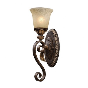 Regency - 1 Light Wall Sconce in Traditional Style with Victorian and Country/Cottage inspirations - 18 Inches tall and 6 inches wide - 240069
