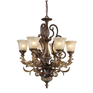 Regency - 6 Light Chandelier in Traditional Style with Victorian and Country/Cottage inspirations - 33 Inches tall and 28 inches wide