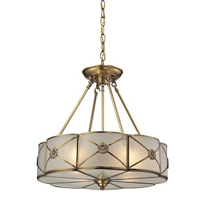 Preston - 4 Light Chandelier in Traditional Style with Art Deco and Luxe/Glam inspirations - 17 Inches tall and 18 inches wide - 459295