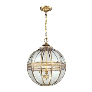 Randolph - 3 Light Pendant in Traditional Style with Asian and Retro inspirations - 18 Inches tall and 16 inches wide
