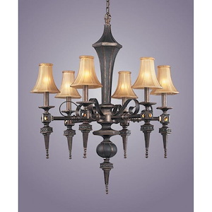Tower of London - 6 Light Chandelier-35 Inches Tall and 29 Inches Wide