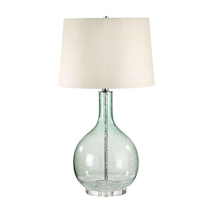 Glass - Transitional Style w/ Coastal/Beach inspirations - Glass 1 Light Table Lamp - 28 Inches tall 16 Inches wide