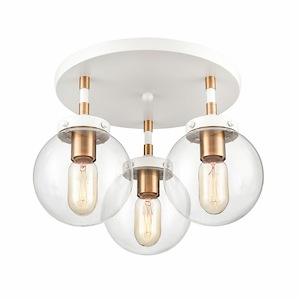Boudreaux - 3 Light Semi-Flush Mount In Modern Style-10 Inches Tall and 15 Inches Wide - 1118117