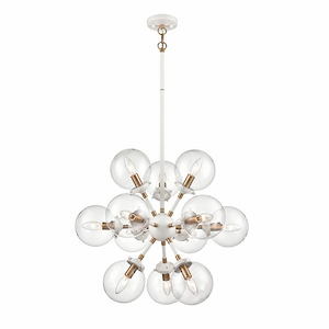 Boudreaux - 12 Light Chandelier In Modern Style-21 Inches Tall and 25 Inches Wide - 1118113