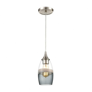 Sutter Creek - 1 Light Mini Pendant in Modern/Contemporary Style with Coastal/Beach and Eclectic inspirations - 10 Inches tall and 5 inches wide