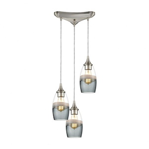 Sutter Creek - 3 Light Pendant I in Modern/Contemporary Style with Coastal/Beach and Eclectic inspirations - 10 Inches tall and 12 inches wide