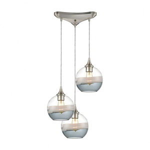 Sutter Creek - 3 Light Pendant II in Modern/Contemporary Style with Coastal/Beach and Eclectic inspirations - 10 Inches tall and 12 inches wide