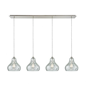 Belmont - 4 Light Linear Pendant in Modern/Contemporary Style with Retro and Luxe/Glam inspirations - 11 Inches tall and 46 inches wide - 705144