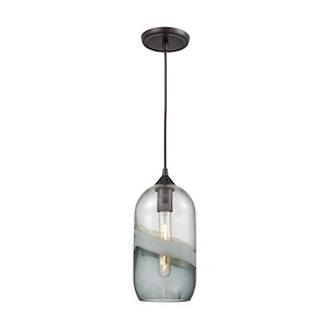 Sutter Creek - 1 Light Mini Pendant in Modern/Contemporary Style with Coastal/Beach and Eclectic inspirations - 13 Inches tall and 6 inches wide