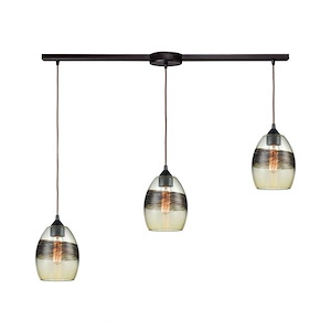 Whisp - 3 Light Linear Mini Pendant in Transitional Style with Coastal/Beach and Southwestern inspirations - 9 Inches tall and 38 inches wide - 705126