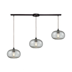 Volace - 3 Light Linear Mini Pendant in Modern/Contemporary Style with Mid-Century and Urban inspirations - 8 Inches tall and 38 inches wide