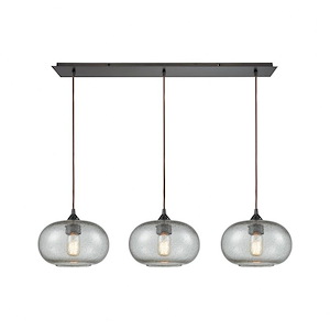 Volace - 3 Light Linear Mini Pendant in Modern/Contemporary Style with Mid-Century and Urban inspirations - 8 Inches tall and 36 inches wide