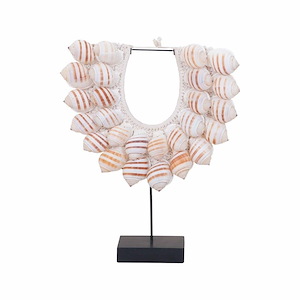 Shell On Stand - Sculpture In Bohemian Style-19.75 Inches Tall and 16 Inches Wide
