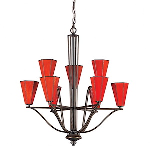 Mission - 9 Light Chandelier-30 Inches Tall and 27 Inches Wide - 1303134