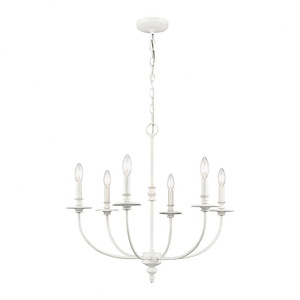 Hartford - 6 Light Chandelier In Traditional Style-24 Inches Tall and 25 Inches Wide
