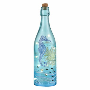 Nautical - Bottle Lighting In Coastal Style-12 Inches Tall and 3.5 Inches Wide