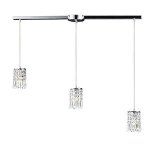 Optix - 3 Light Linear Mini Pendant-6 Inches Tall and 36 Inches Wide